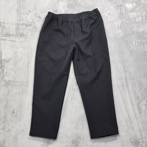 Vintage Bend Over Pants Womens 18WP PETITE Green Pull On Tapered Stretch Casual